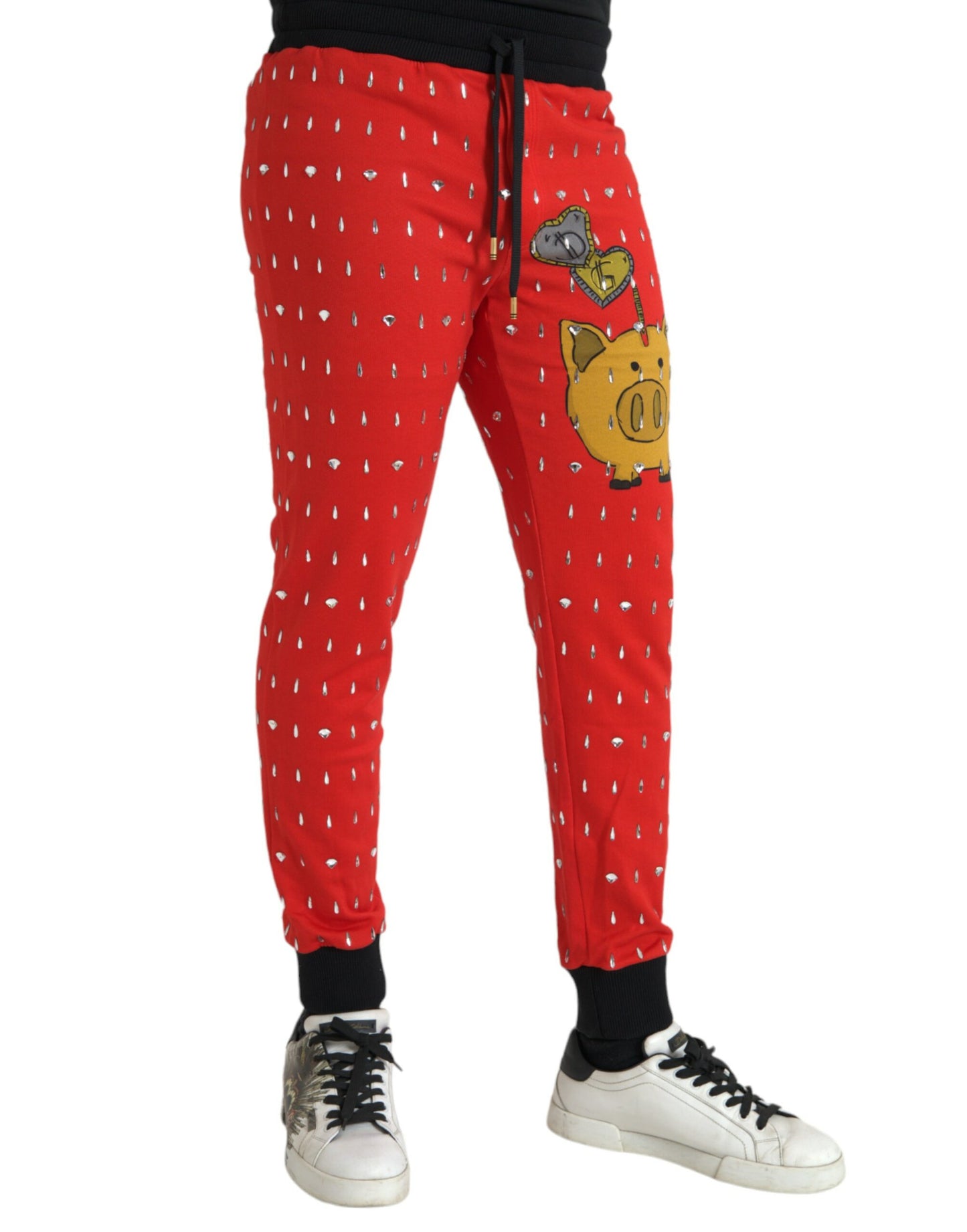 Dolce & Gabbana Red Year Of The Pig Jogger Sweatpants Pants IT48 / M