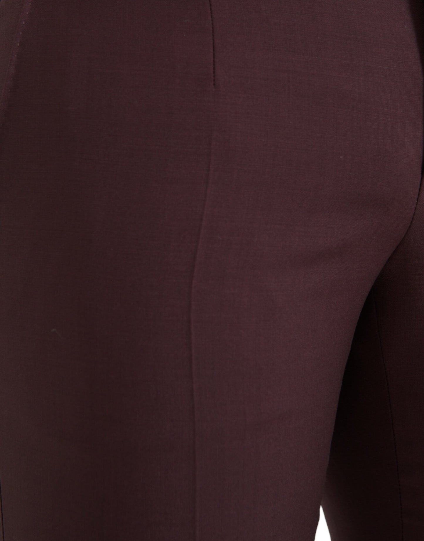 Dolce & Gabbana Maroon Wool Men Slim Fit Dress Pants IT48 / M