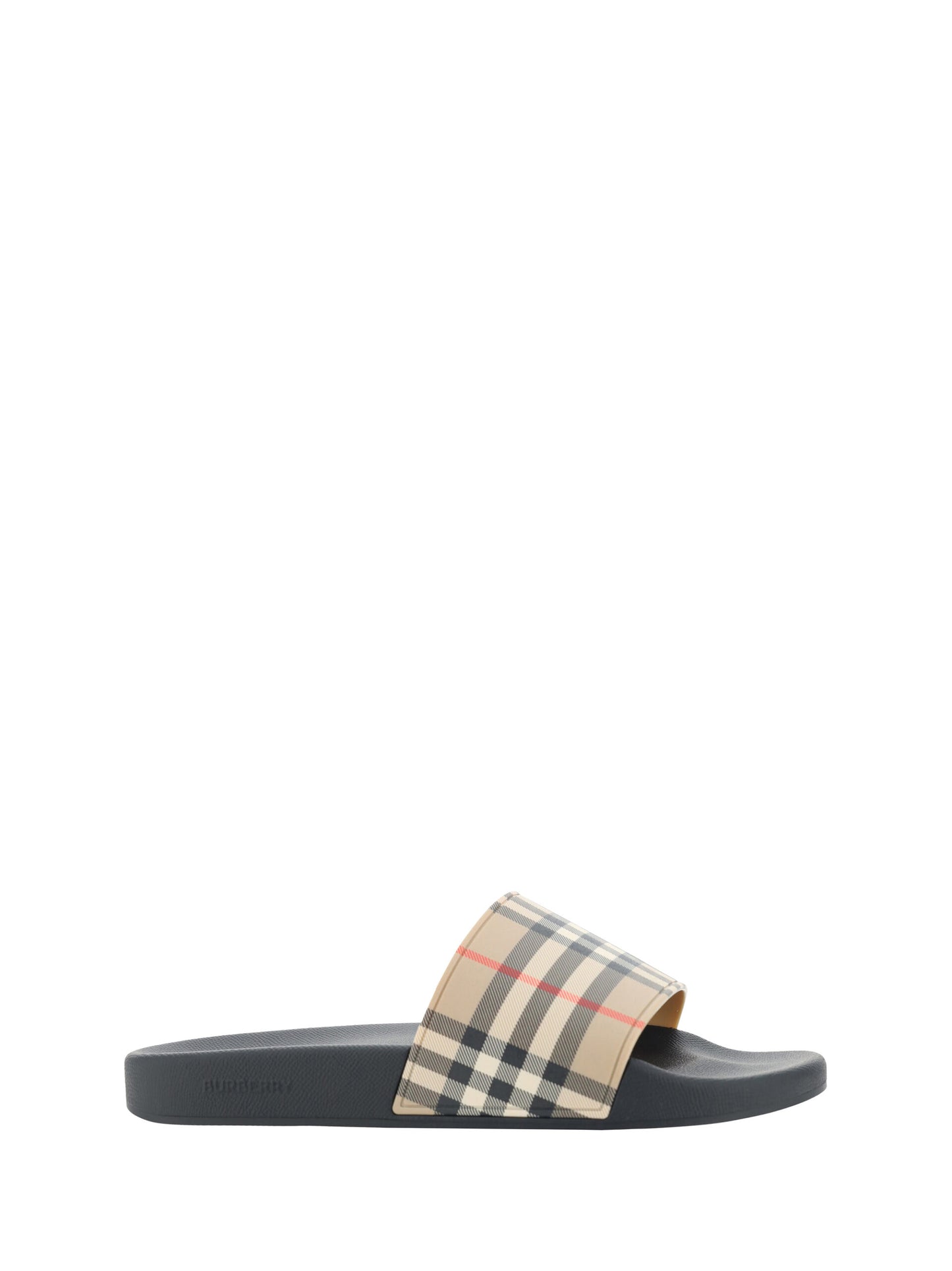 Burberry Brown Rubber Slides Sandals EU39 | US6