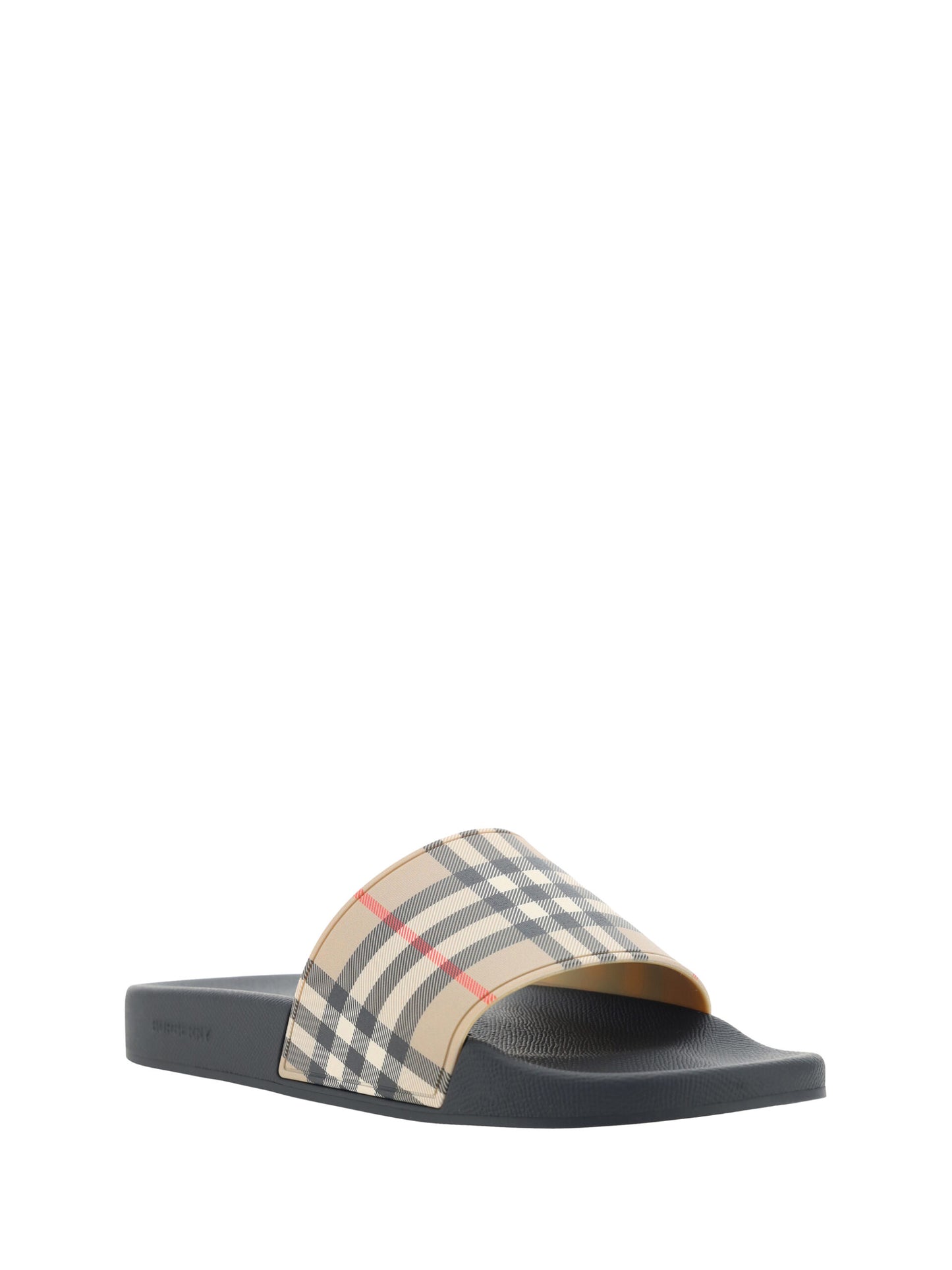 Burberry Brown Rubber Slides Sandals EU39 | US6