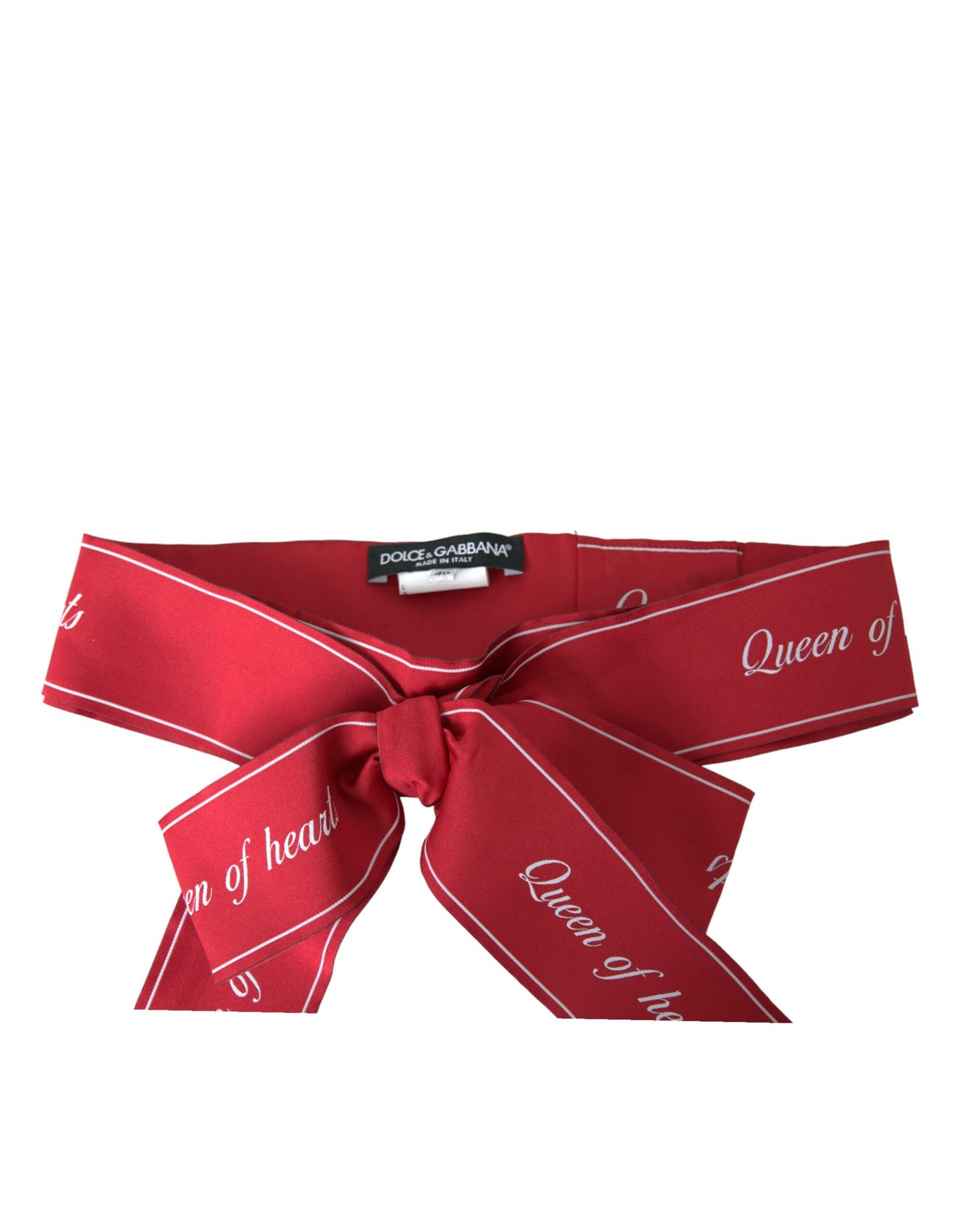 Dolce & Gabbana Red Polyester QUEEN OF HEARTS Belt IT40 | S