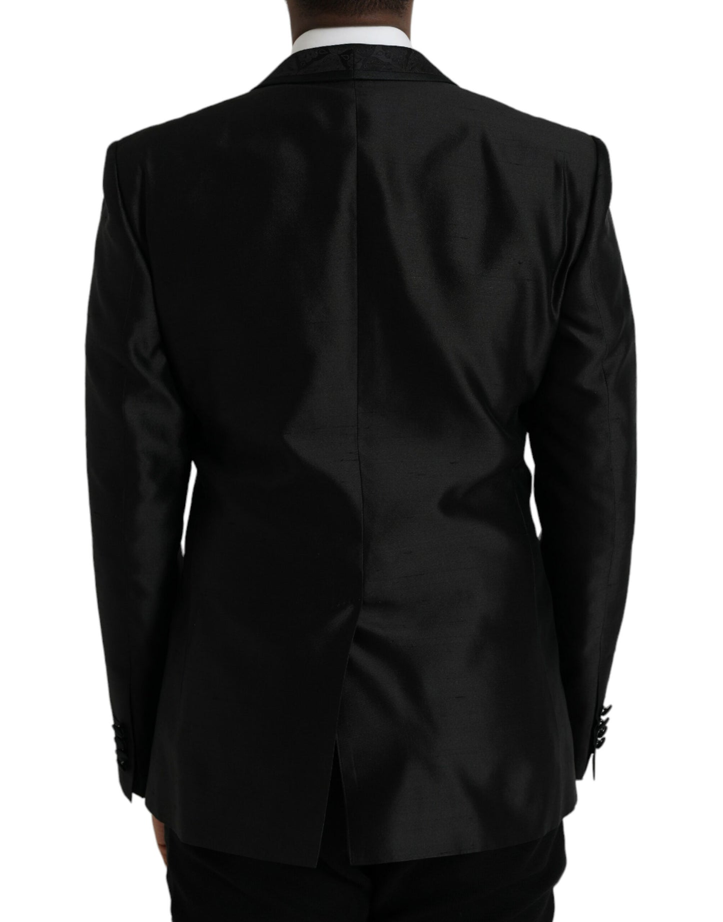 Dolce & Gabbana Black MARTINI Single Breasted Coat  Blazer IT48 / M