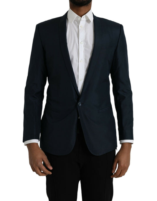 Dolce & Gabbana Blue MARTINI Shawl Single Breasted Blazer IT50 / L