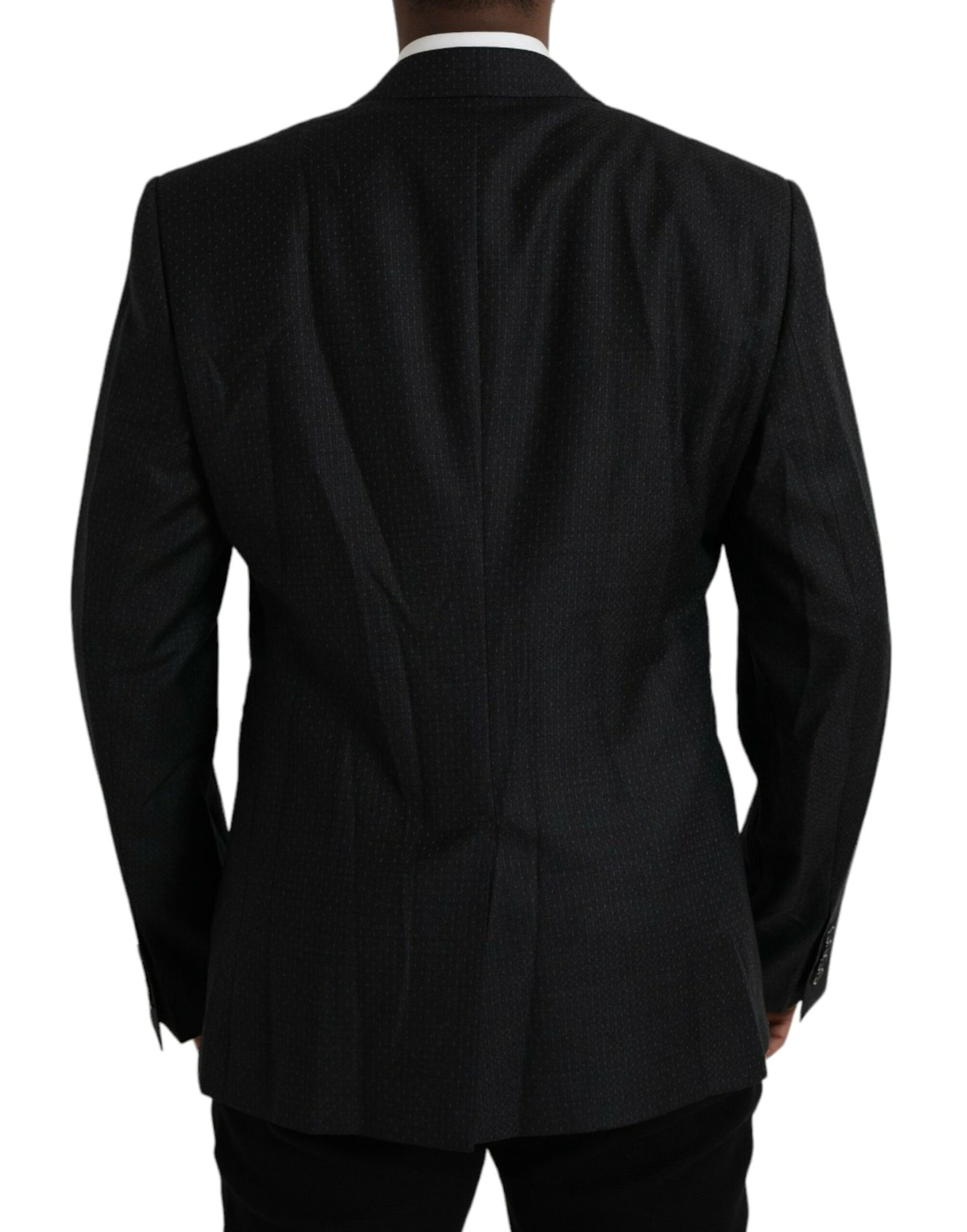 Dolce & Gabbana Black Wool MARTINI Single Breasted Coat Blazer IT56 / XXL