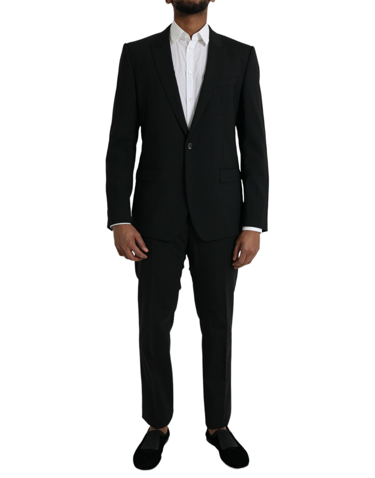 Dolce & Gabbana Black Wool MARTINI Formal 2 Piece Suit IT50/L