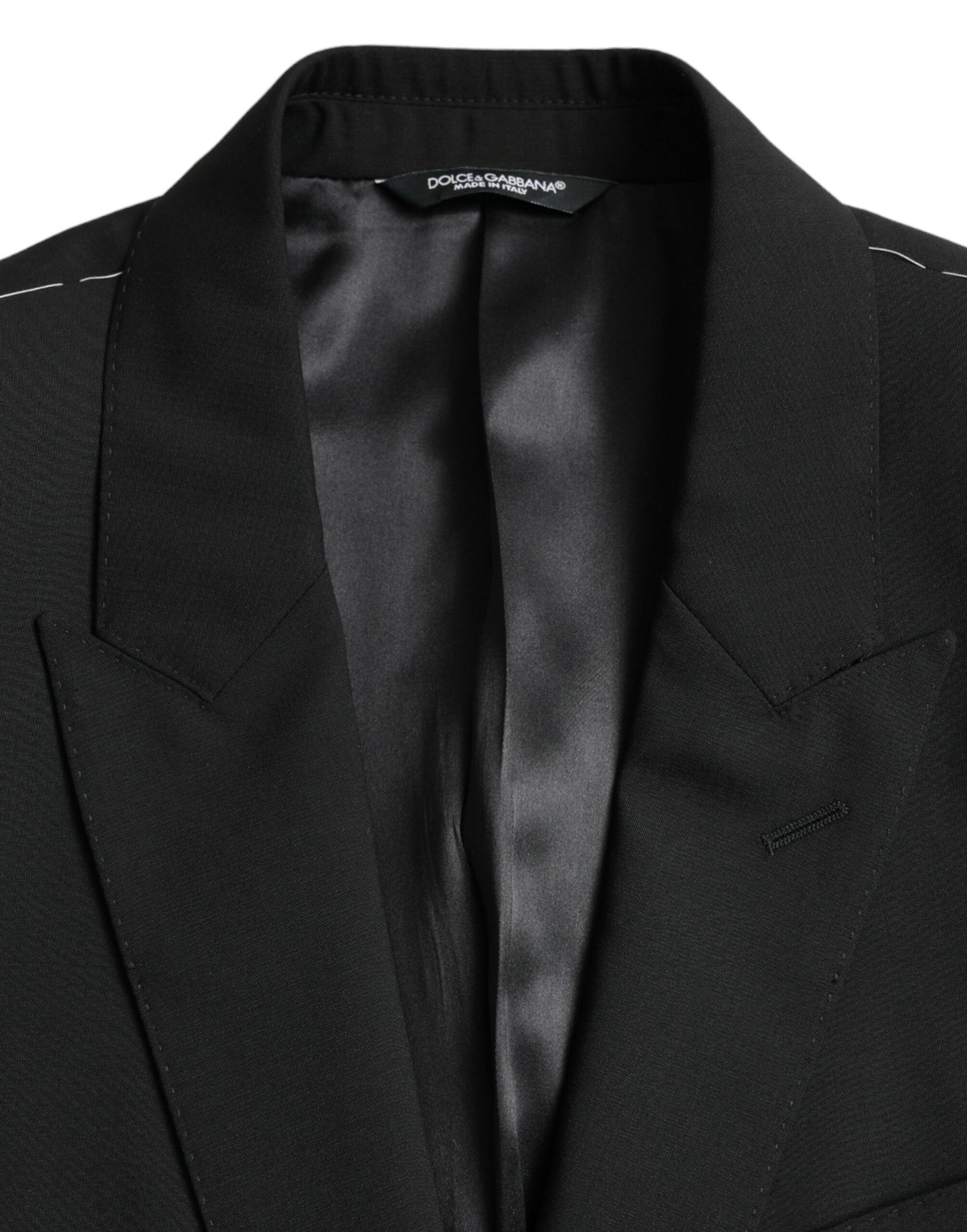 Dolce & Gabbana Black Wool MARTINI Formal 2 Piece Suit IT50/L