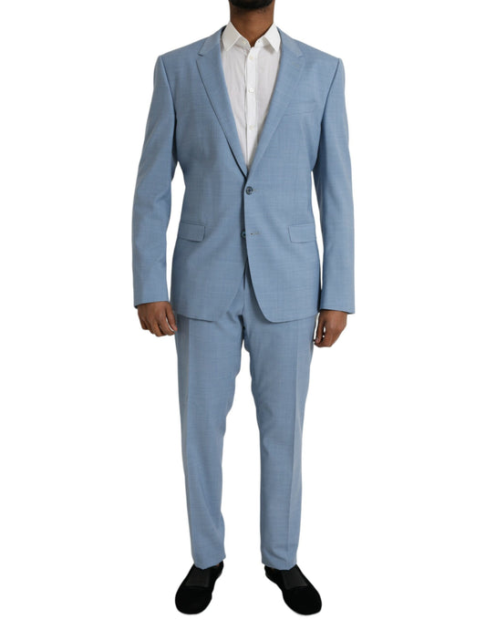 Dolce & Gabbana Light Blue Polyester MARTINI Formal 2 Piece Suit IT54 / XL