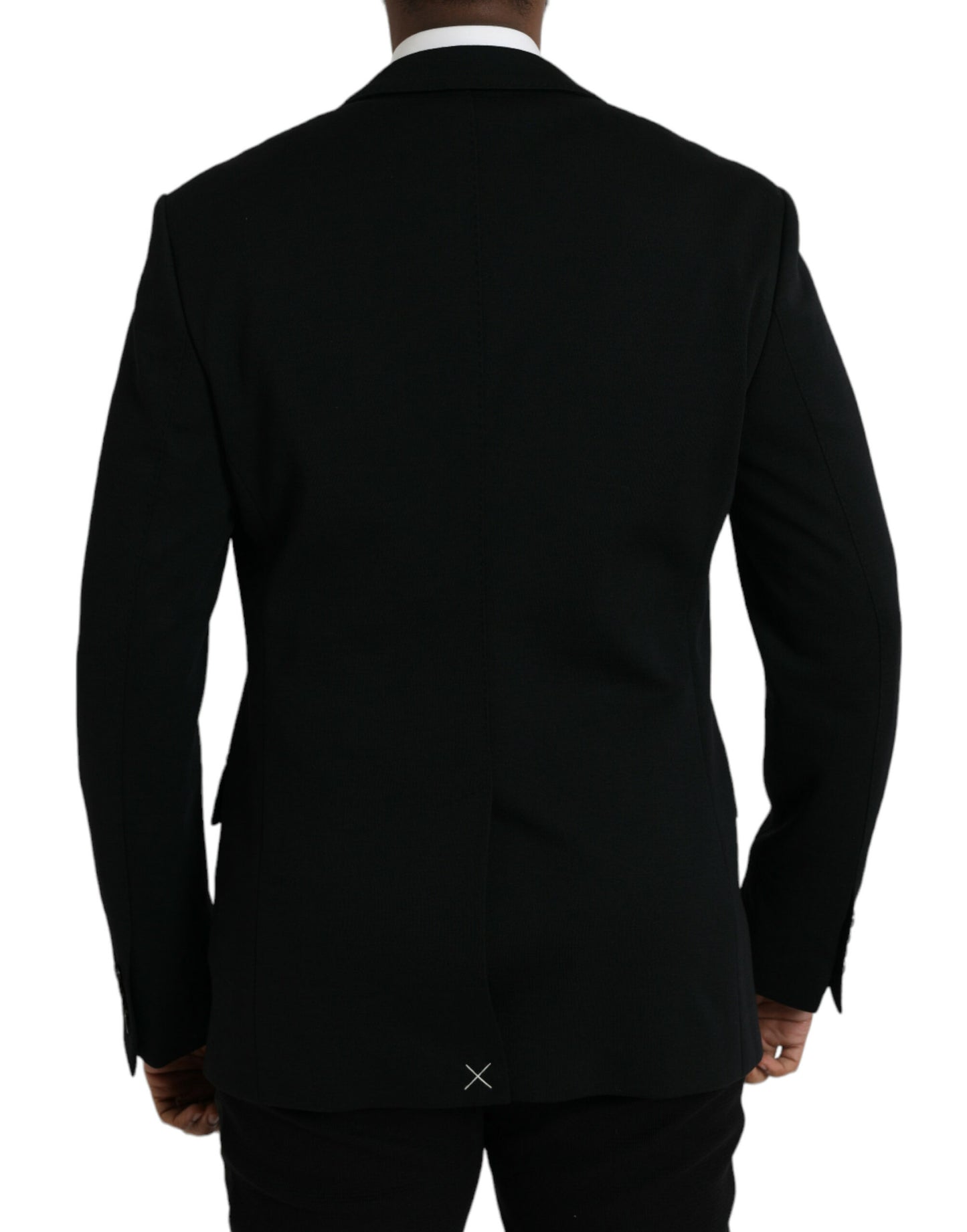 Dolce & Gabbana Black Wool Single Breasted Coat Blazer IT54 / XL