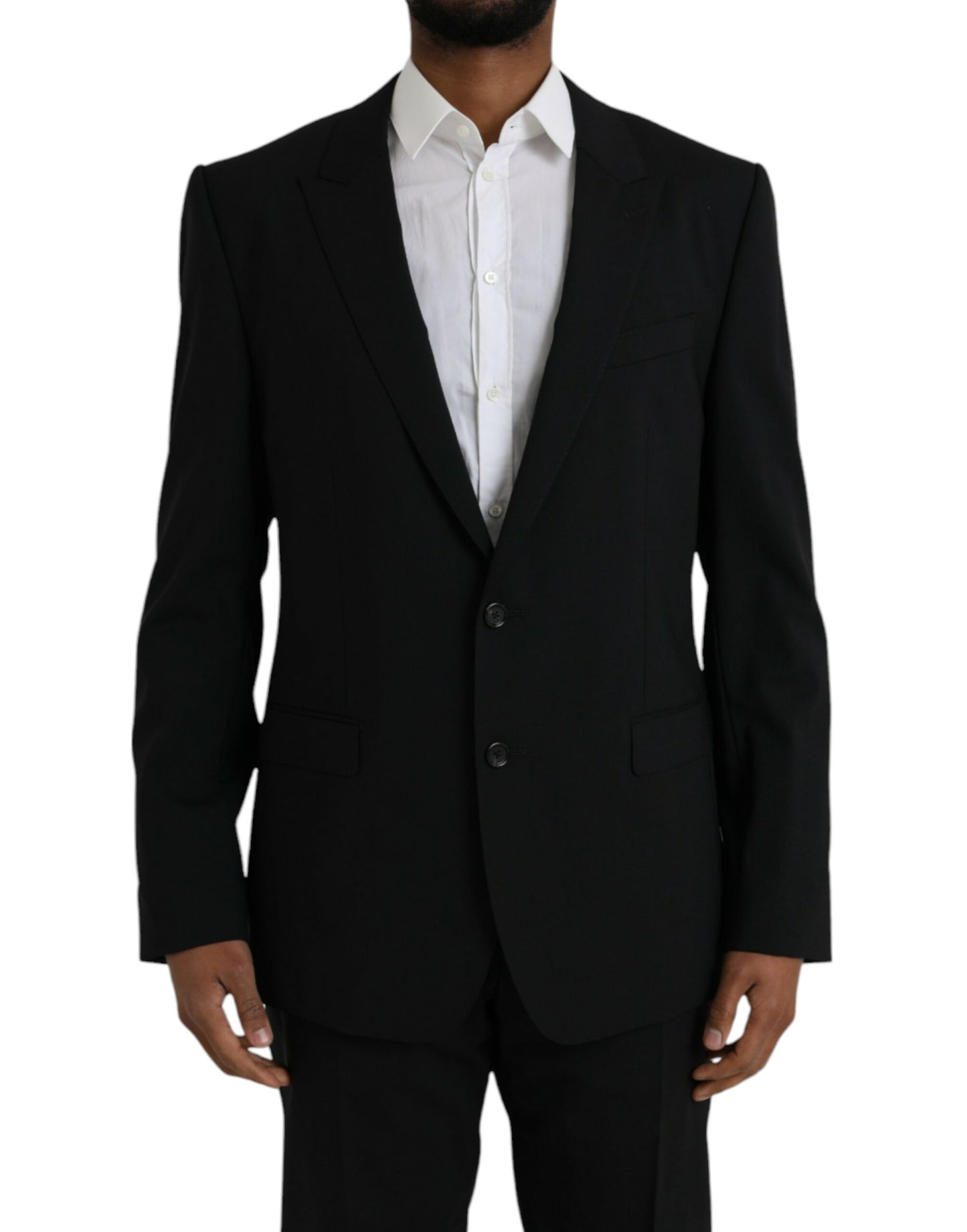 Dolce & Gabbana Black MARTINI Wool Formal 2 Piece Suit IT54 / XL