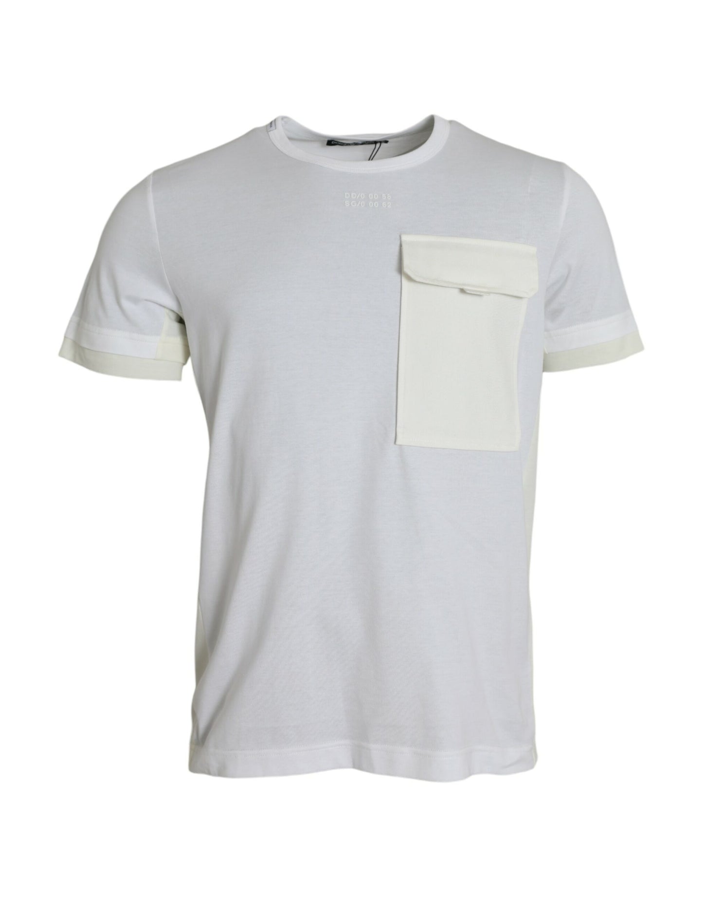 Dolce & Gabbana White Cotton Pocket Short Sleeves T-shirt IT48 / M