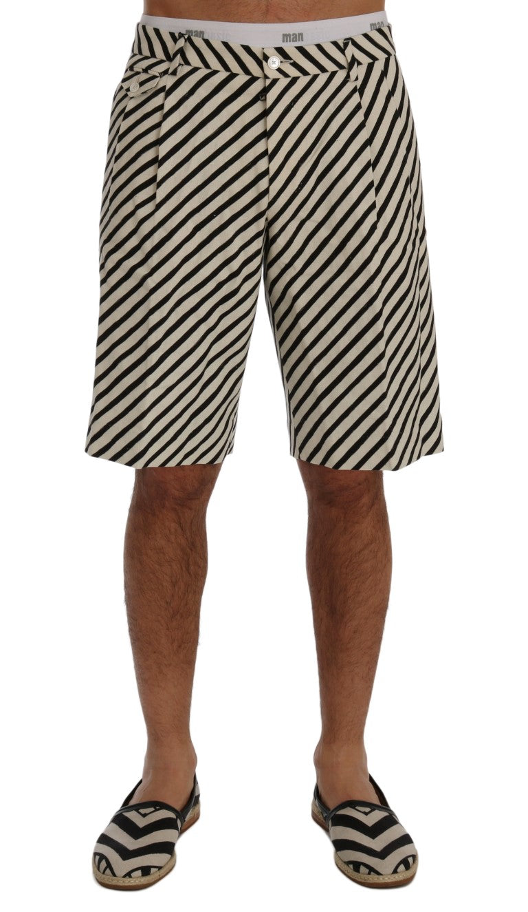 Dolce & Gabbana Striped Hemp Casual Shorts IT44 / XS