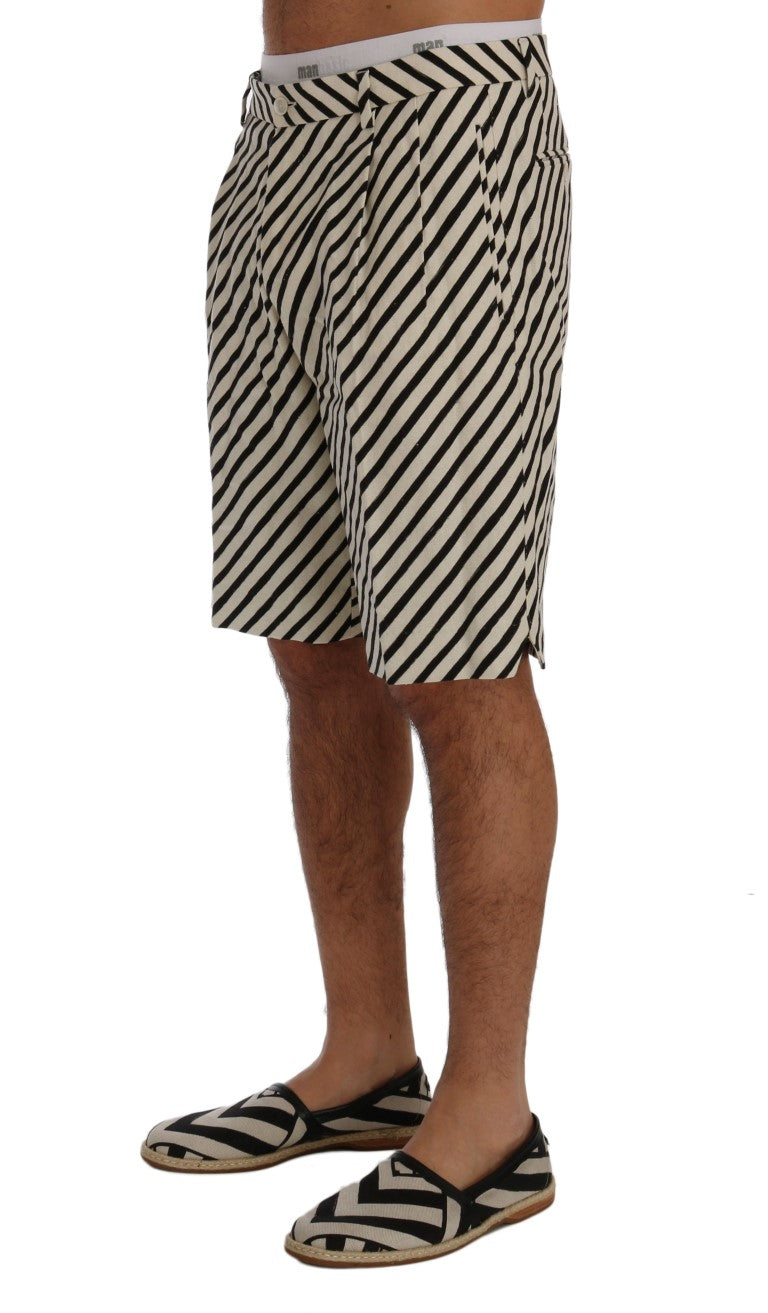 Dolce & Gabbana Striped Hemp Casual Shorts IT44 / XS