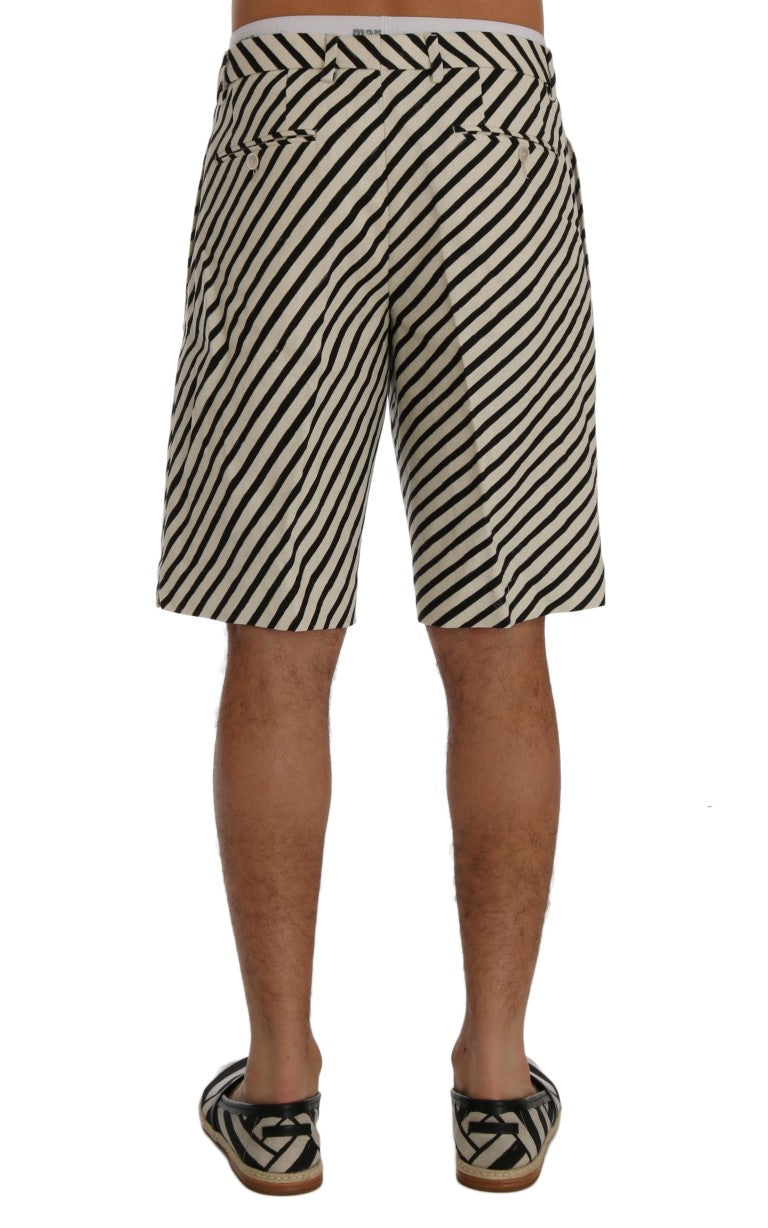 Dolce & Gabbana Striped Hemp Casual Shorts IT44 / XS