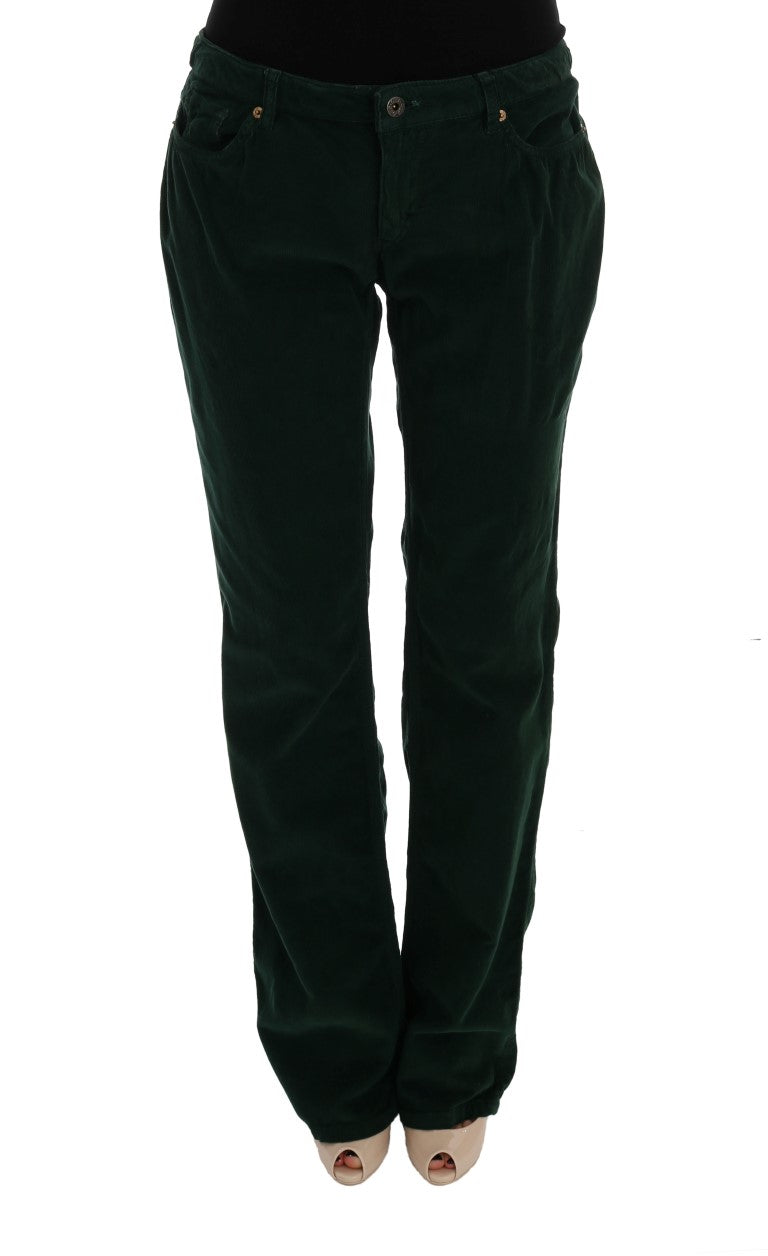 Dolce & Gabbana Elegant Green Cotton Blend Trousers W24