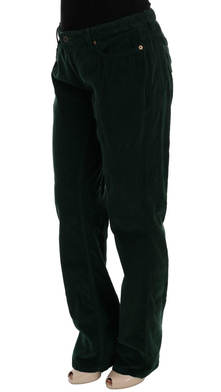 Dolce & Gabbana Elegant Green Cotton Blend Trousers W24