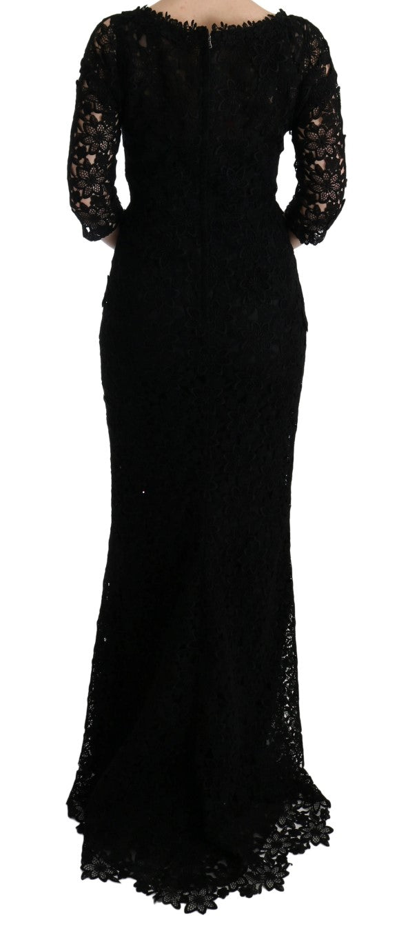 Dolce & Gabbana Elegant Black Sheath Dress with Silk Lining IT40 | S