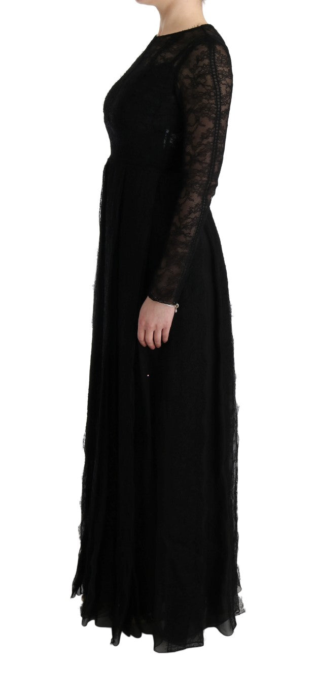 Dolce & Gabbana Elegant Black Sheath Long Sleeve Dress IT38 | XS