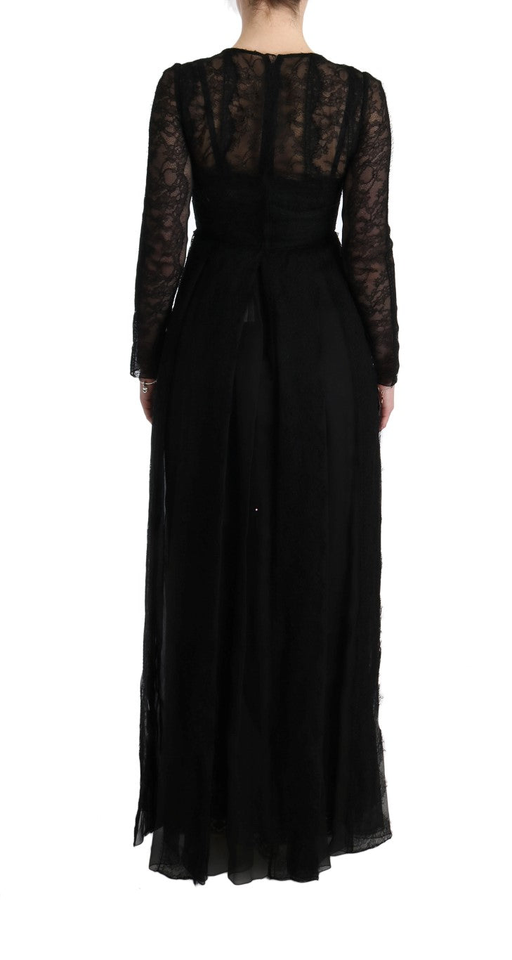 Dolce & Gabbana Elegant Black Sheath Long Sleeve Dress IT38 | XS