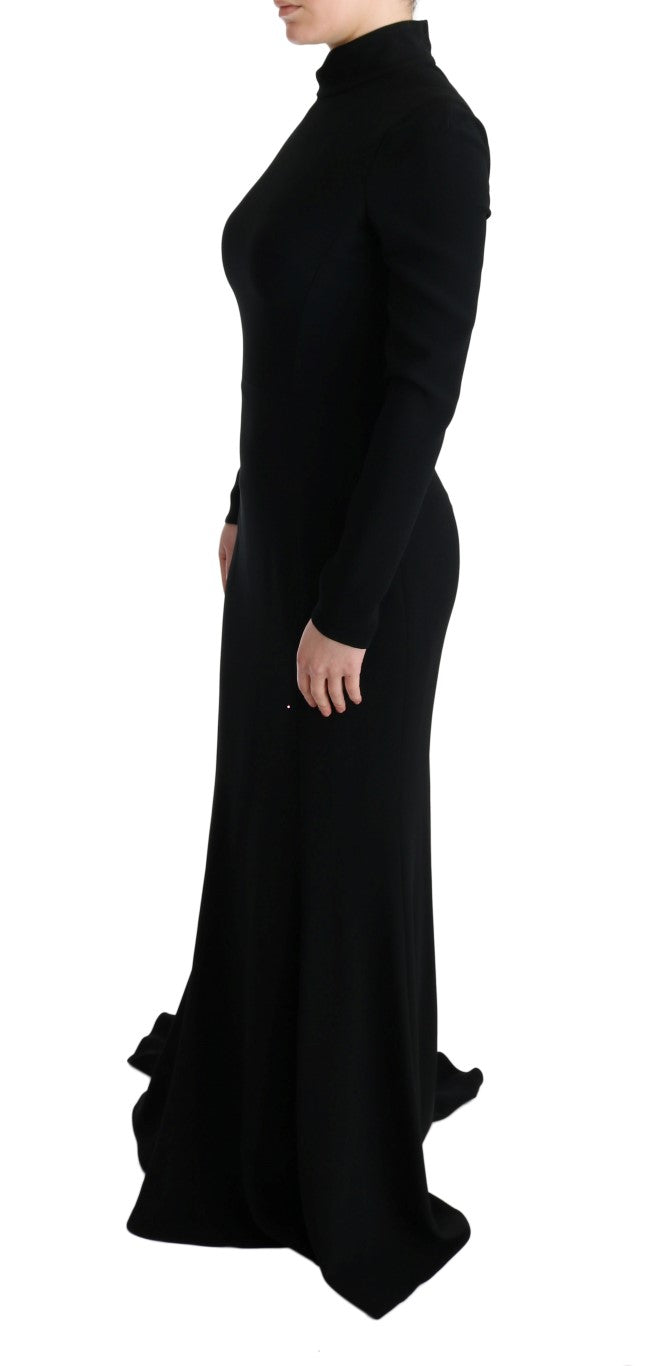 Dolce & Gabbana Elegant Full Length Sheath Gown in Black IT44 | L