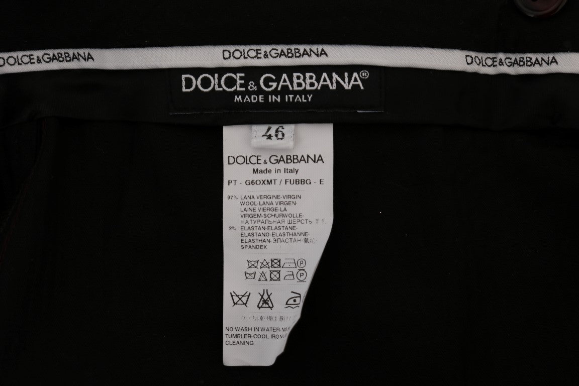 Dolce & Gabbana Elegant Slim Fit Formal Trousers in Purple IT44 / XS