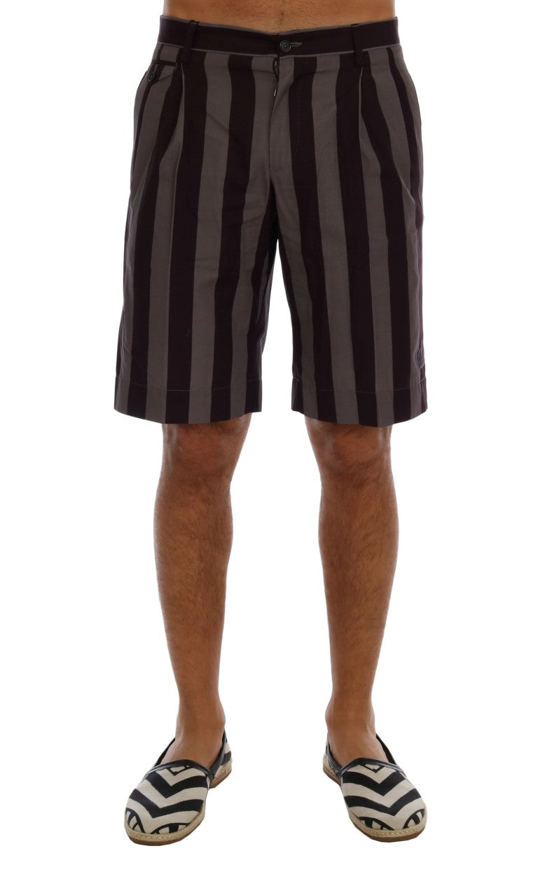 Dolce & Gabbana Casual Striped Cotton Shorts IT44 / XS