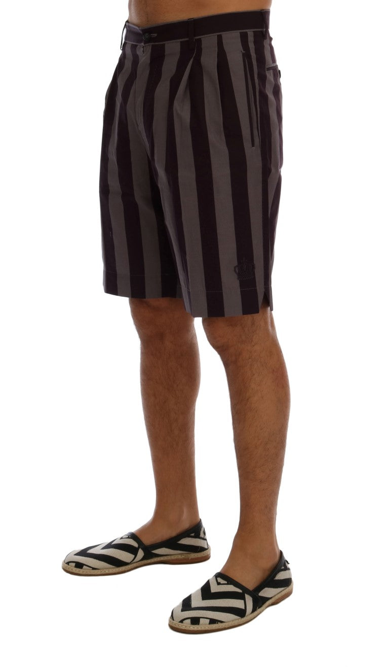 Dolce & Gabbana Casual Striped Cotton Shorts IT44 / XS