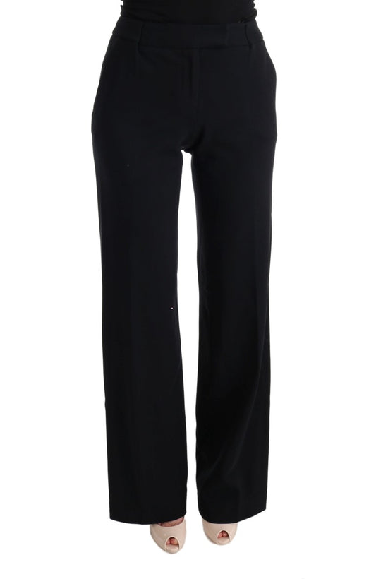 Ermanno Scervino Chic Black Bootcut Formal Pants IT44 | L