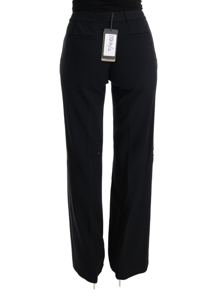 Ermanno Scervino Chic Black Bootcut Formal Pants IT44 | L