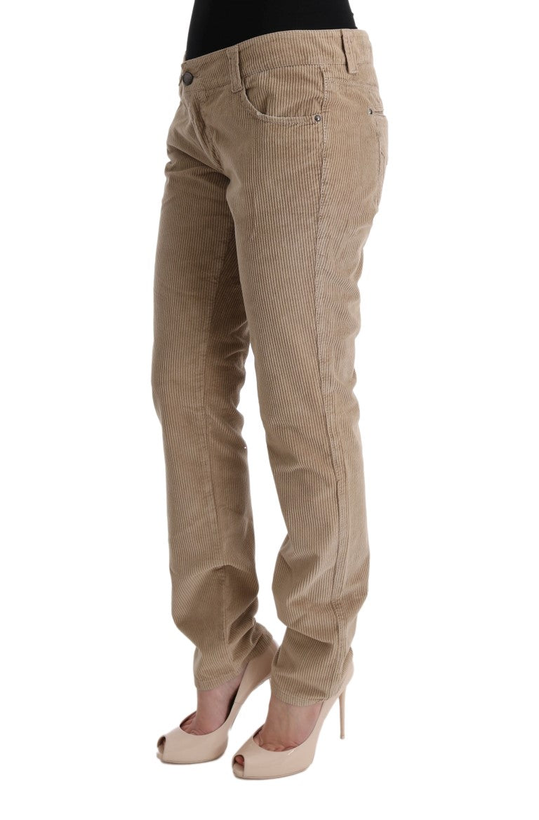 Ermanno Scervino Beige Regular Fit Luxe Trousers IT46 | XL