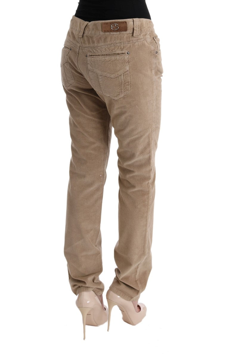 Ermanno Scervino Beige Regular Fit Luxe Trousers IT46 | XL