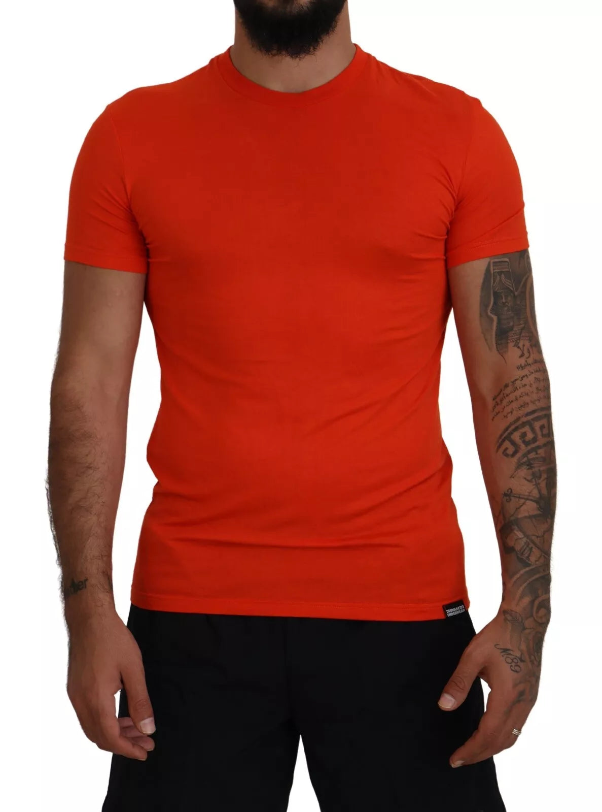 Dsquared² Orange Modal Short Sleeves Crewneck T-shirt IT48 | M