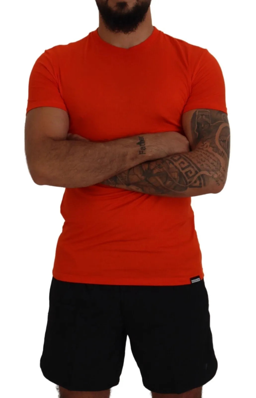 Dsquared² Orange Modal Short Sleeves Crewneck T-shirt IT48 | M