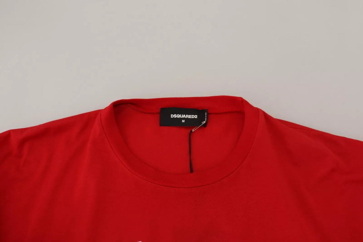 Dsquared² Red Printed Cotton Short Sleeves Crewneck T-shirt IT48 | M