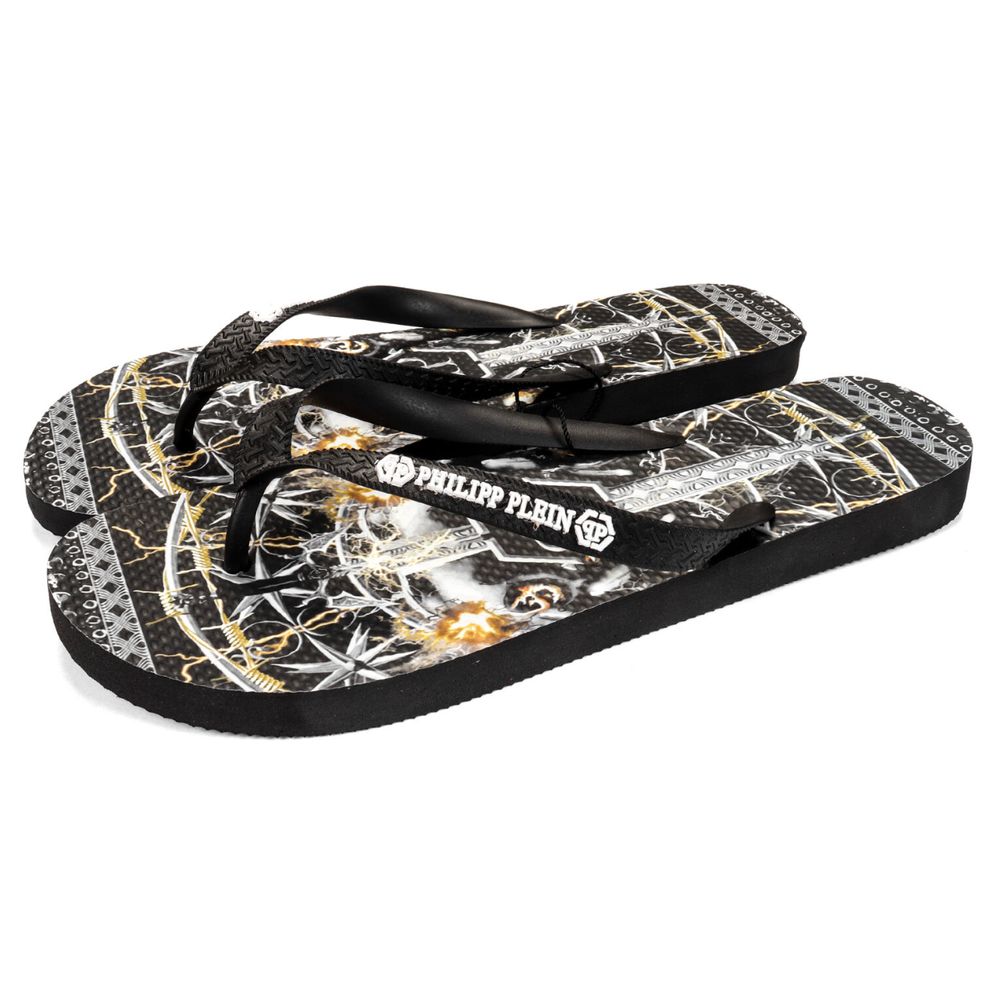 Philipp Plein Multicolor Graphic Print Women's Flip Flops EU36.5 | US6.5