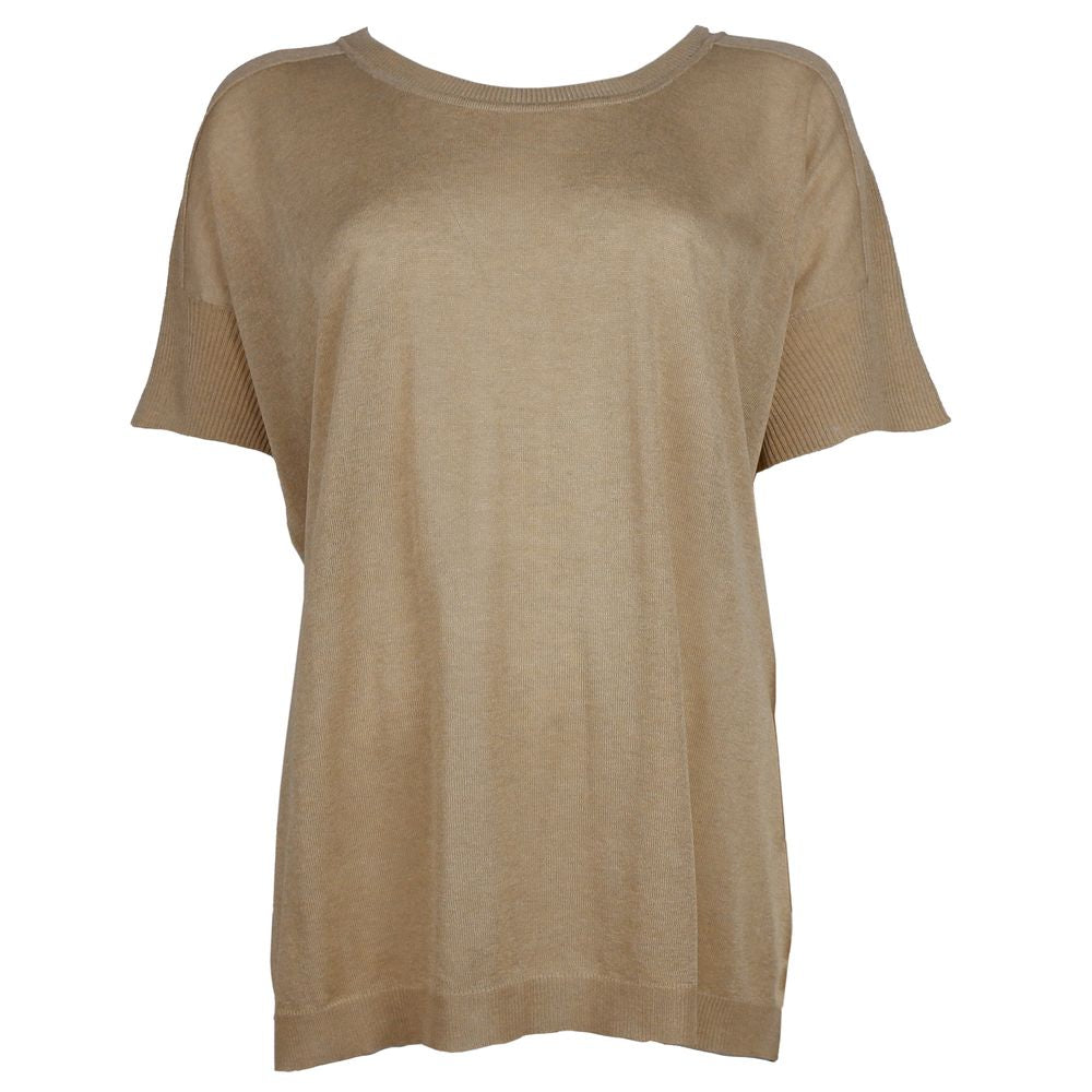 Alpha Studio Beige Viscose Sweater IT46 | L