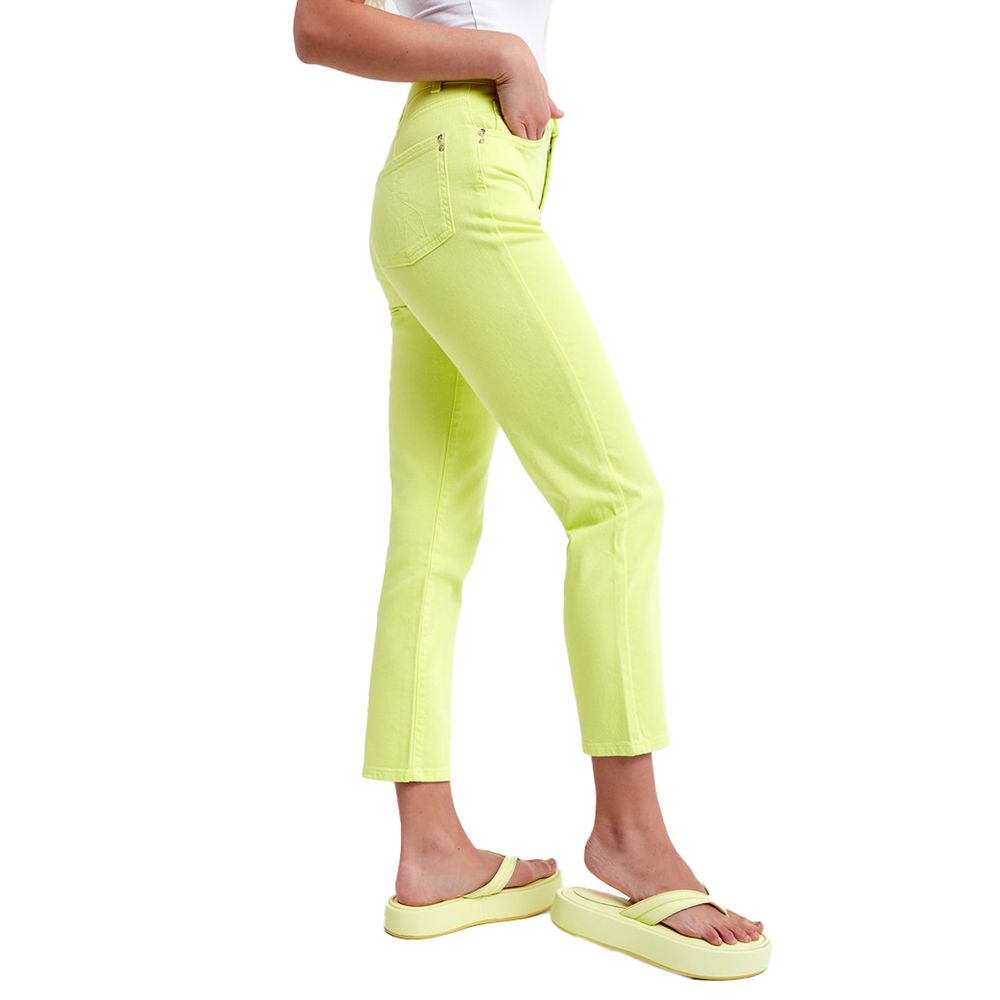 Patrizia Pepe Chic High-Waisted Lime Trousers W28