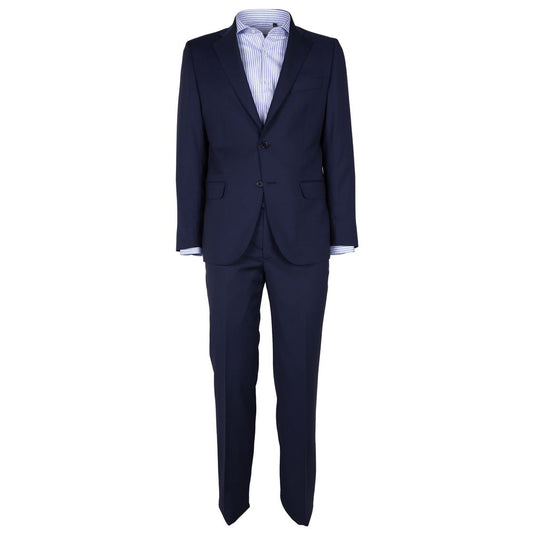 Made in Italy Elegant Men's Wool Suit in Classic Blue IT46 | S