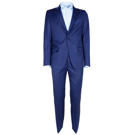 Made in Italy Elegant Woolen Men's Suit in Dapper Blue IT46 | S