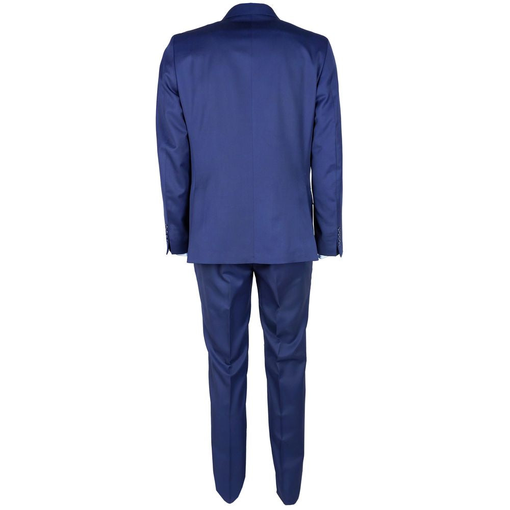 Made in Italy Elegant Woolen Men's Suit in Dapper Blue IT46 | S