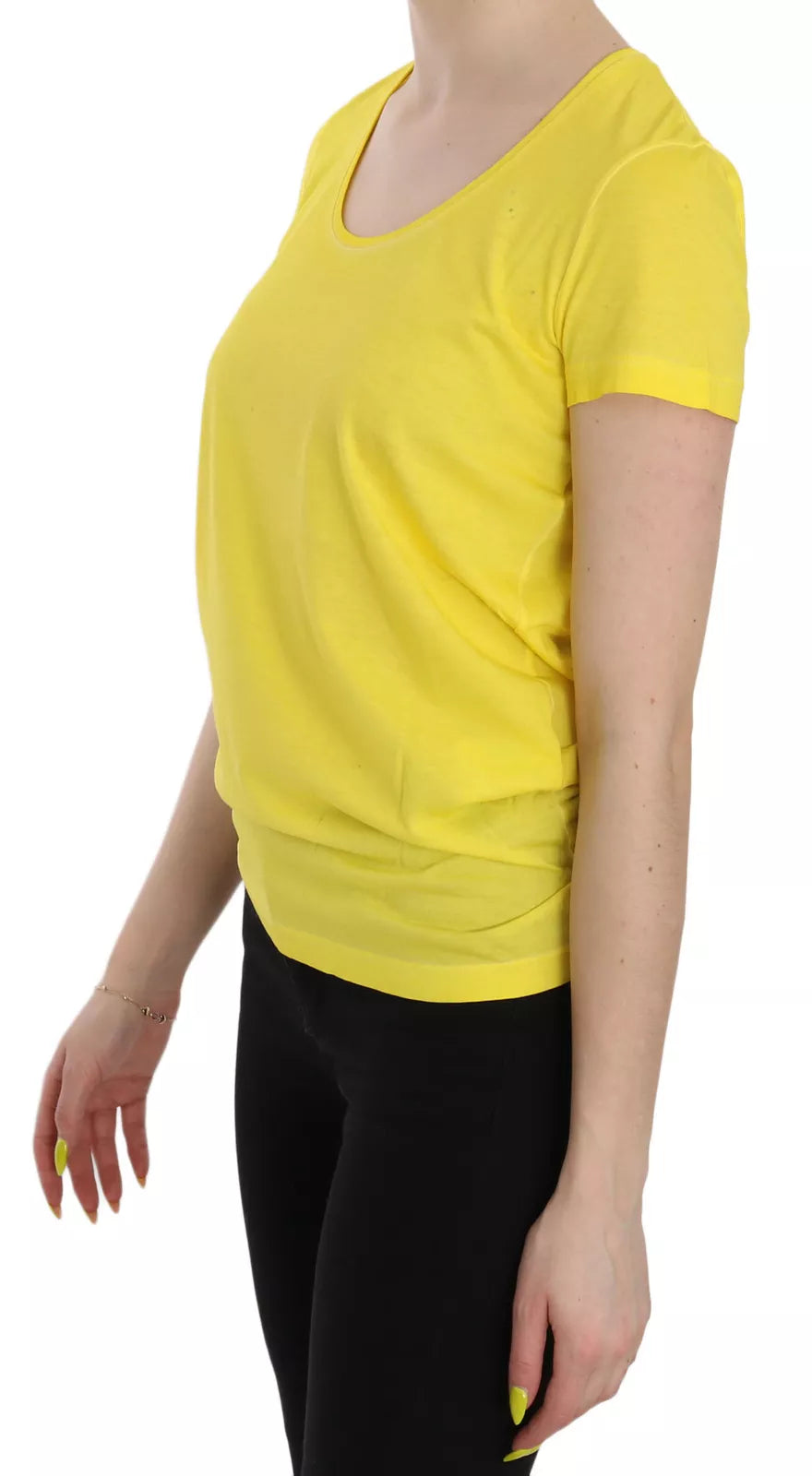 Dsquared² Yellow Round Neck Short Sleeve Shirt Top Blouse IT38 | XS