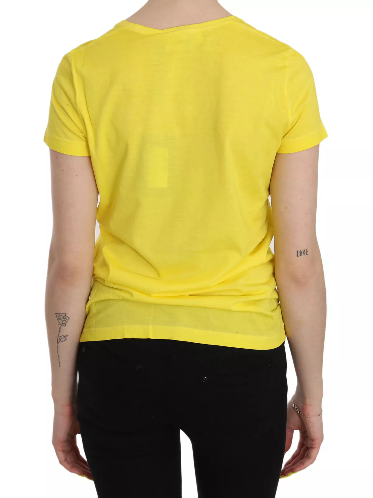 Dsquared² Yellow Round Neck Short Sleeve Shirt Top Blouse IT38 | XS