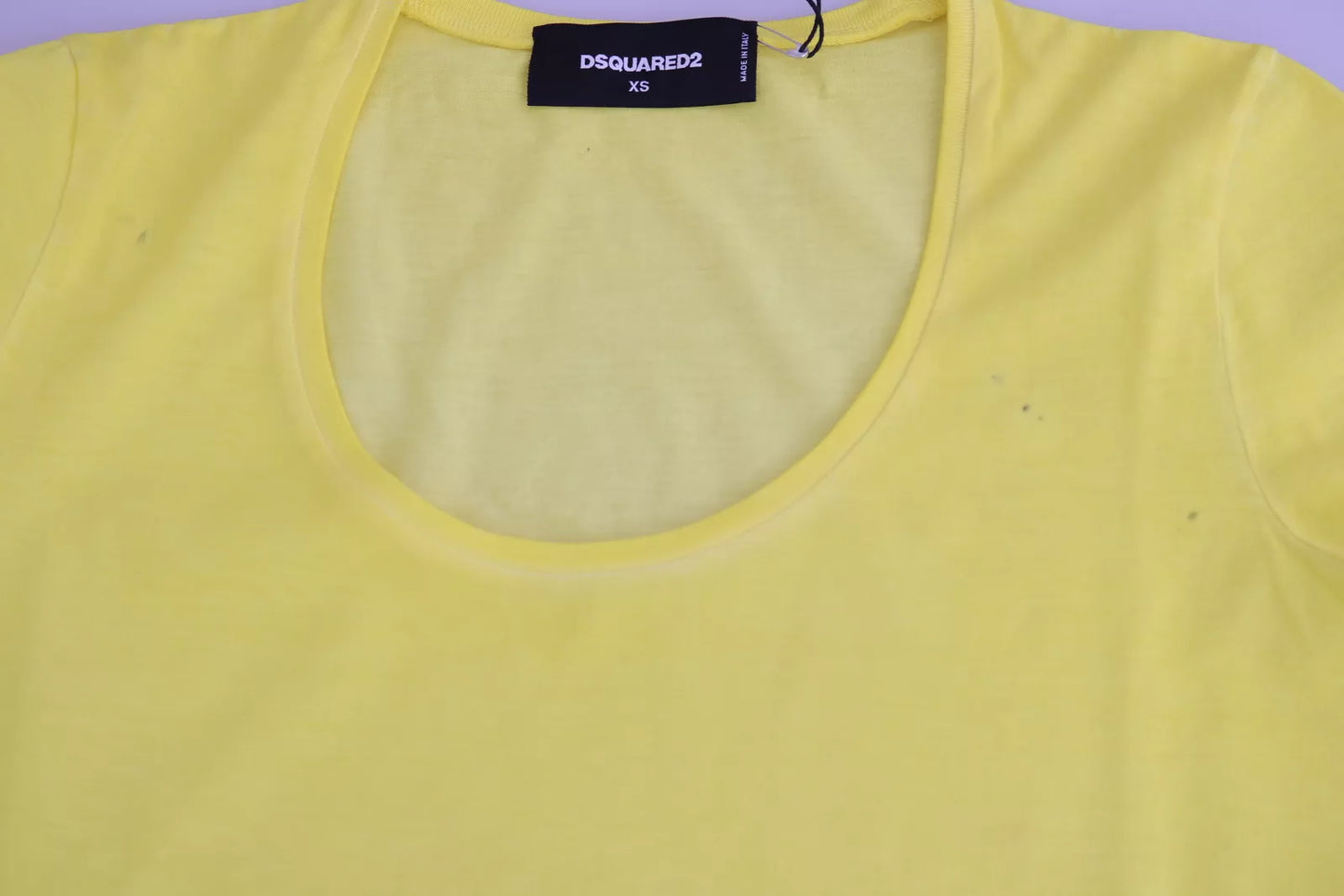 Dsquared² Yellow Round Neck Short Sleeve Shirt Top Blouse IT38 | XS