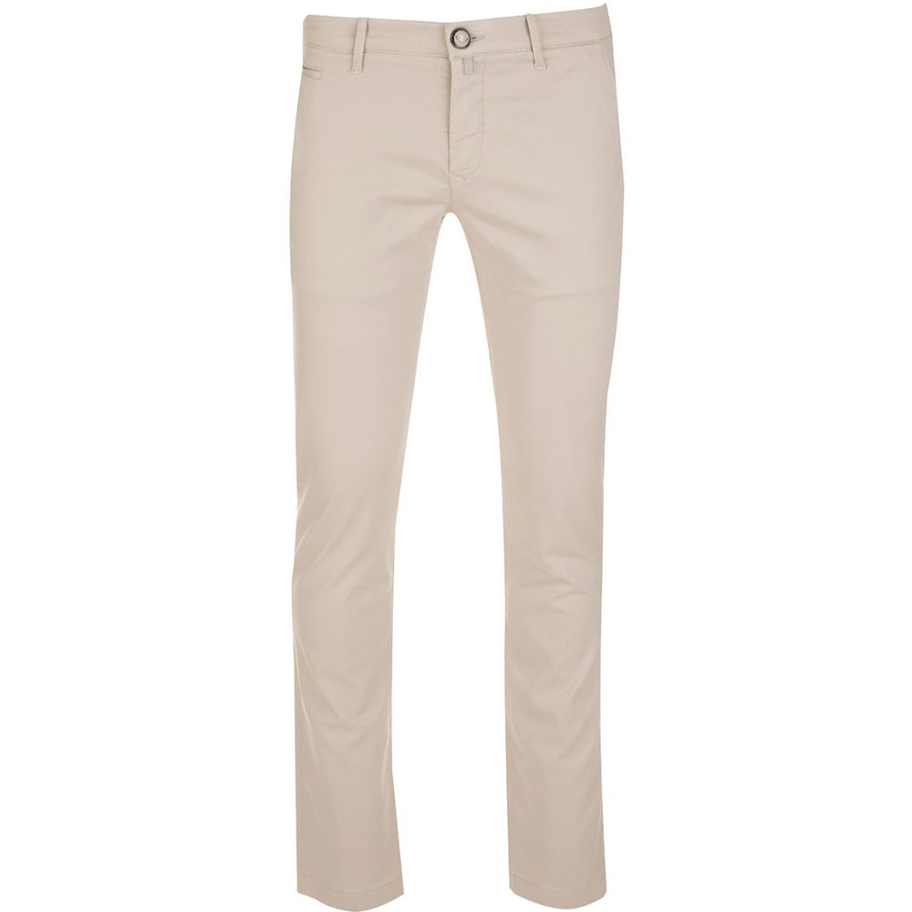 Jacob Cohen Beige Cotton Chino Trousers – Slim Fit Elegance IT38 | XS