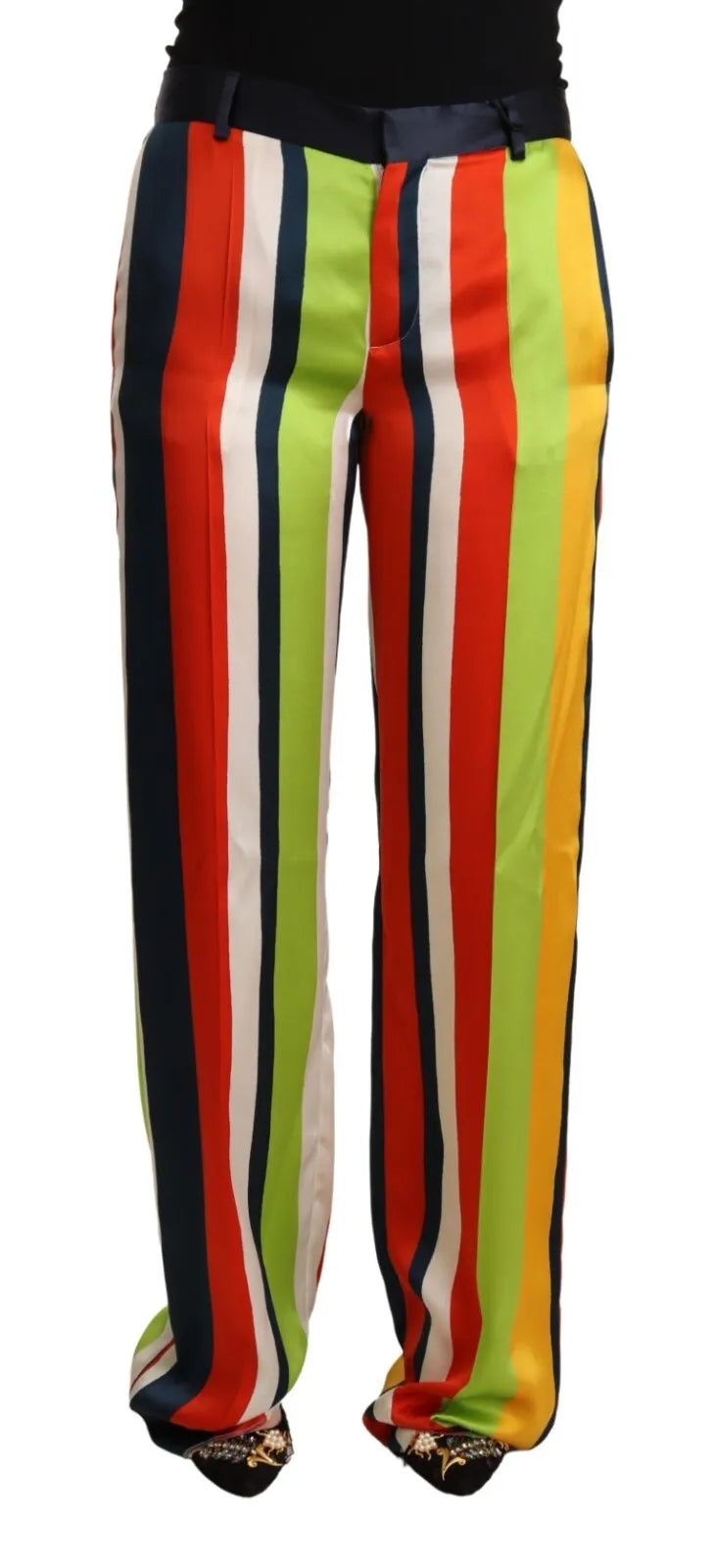 Dsquared² Multicolor Striped Mid Waist Straight Pants IT42 | M