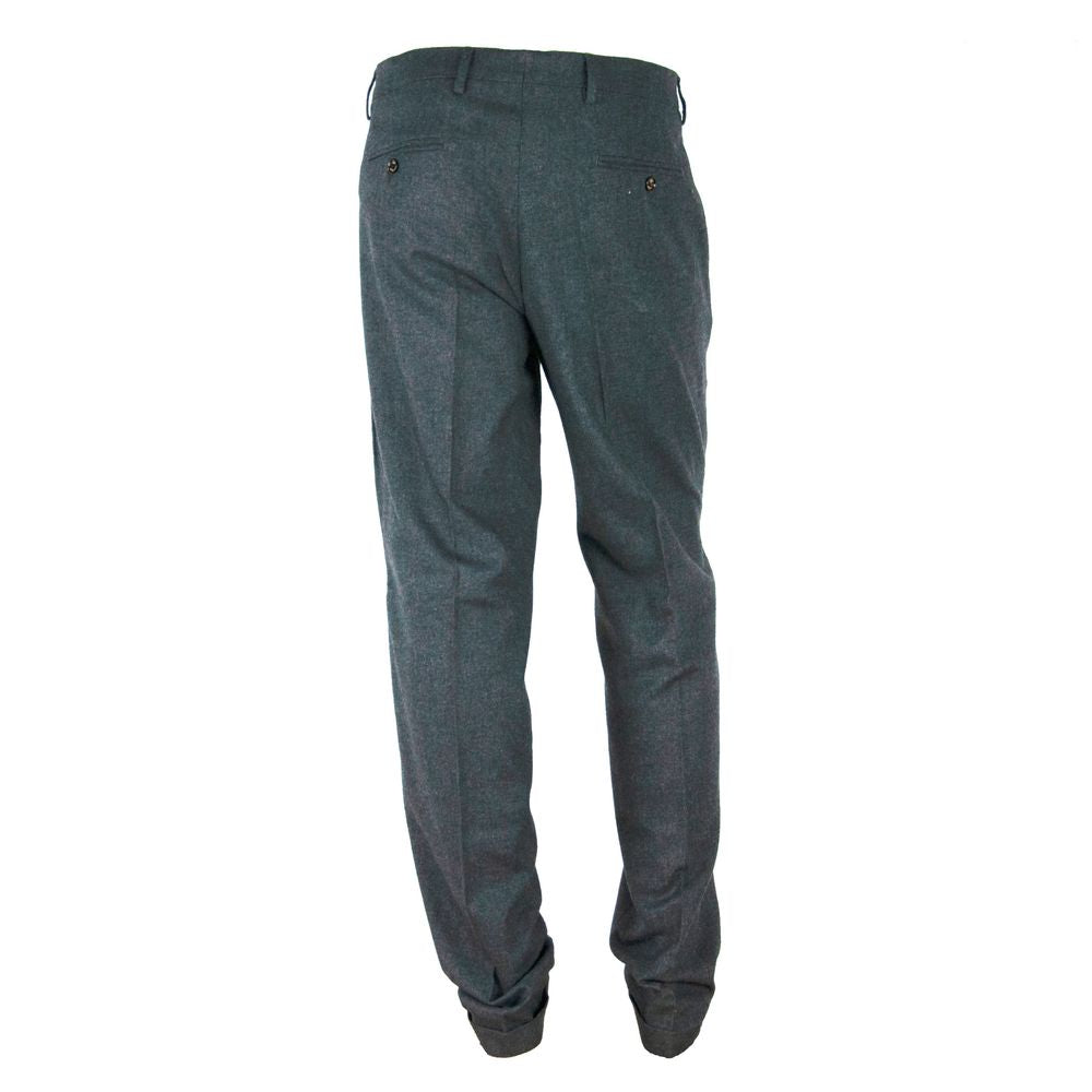 Made in Italy Elegantly Tailored Gray Winter Trousers IT44 | XS