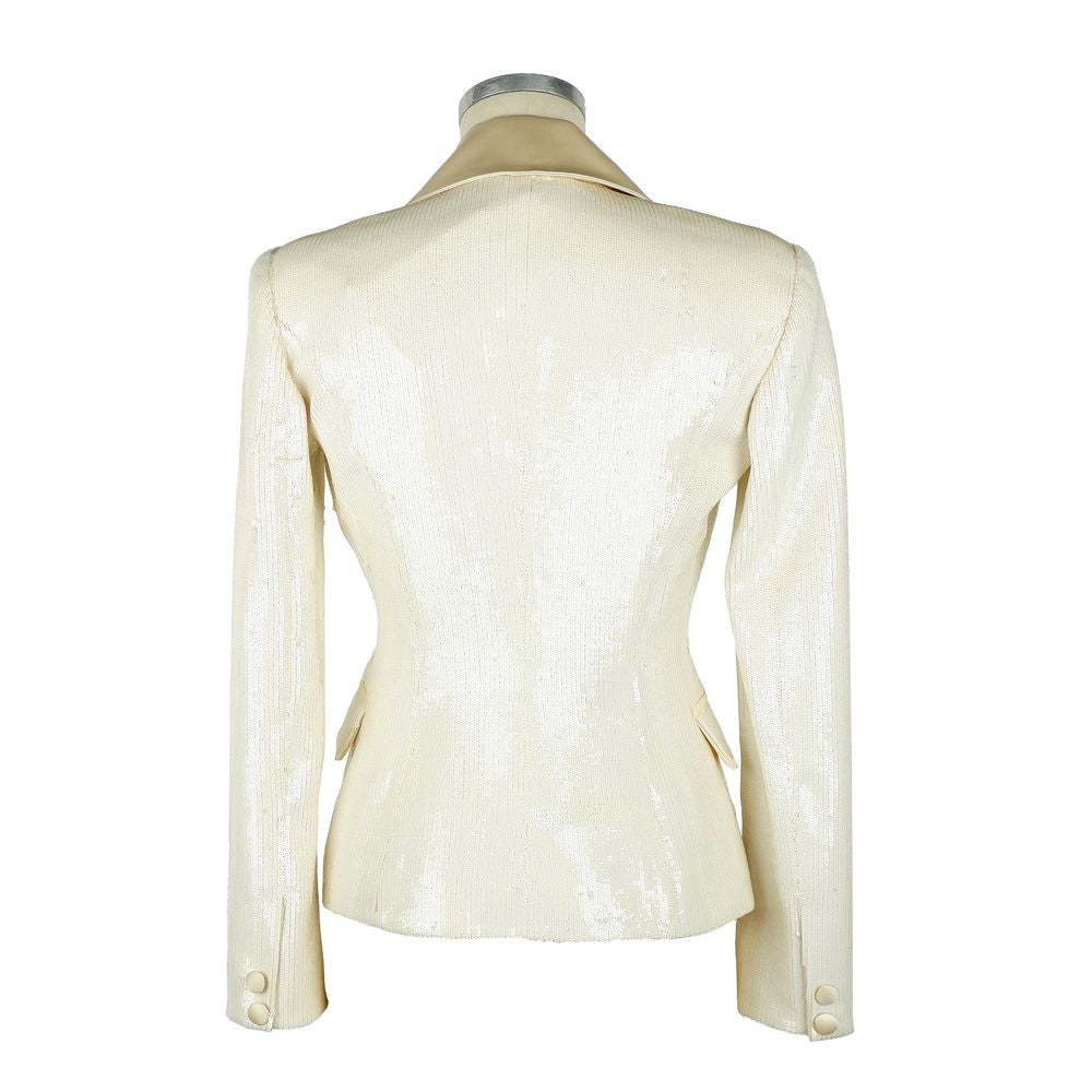 Elisabetta Franchi White Polyester Women Blazer IT40 | S