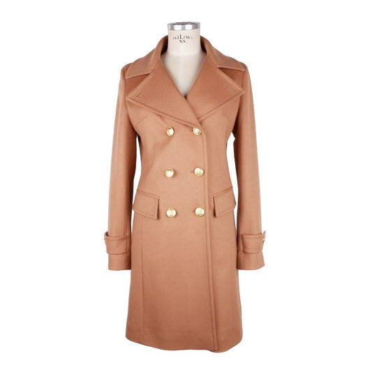 Made in Italy Beige Wool Women Coat IT48 | XL