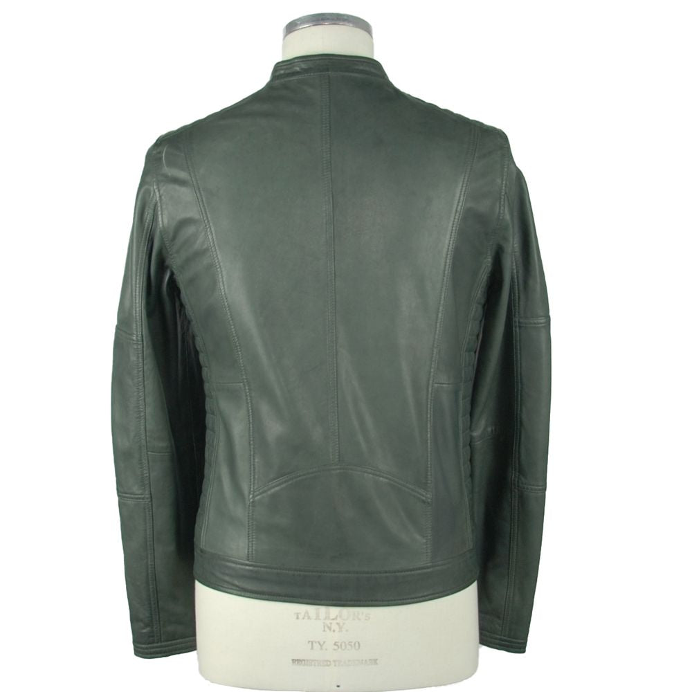 Emilio Romanelli Emerald Elegance Leather Jacket IT46 | S