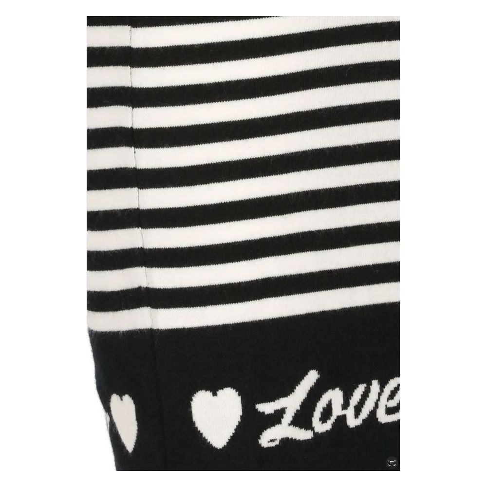 Love Moschino Elegant Striped Knit Dress with Long Sleeves IT40 | S