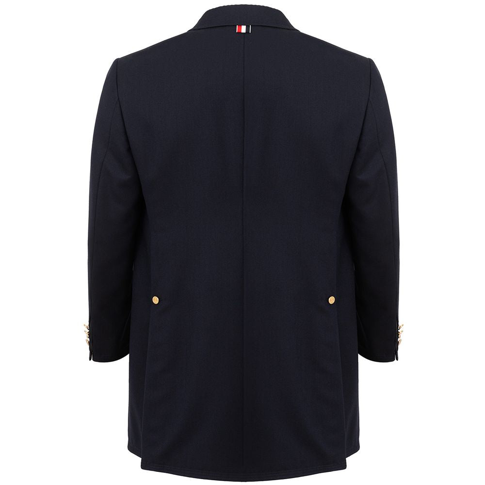 Thom Browne Elegant Wool Jacket in Signature Blue IT50 | L